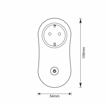 Toma inteligente SMART 3400W/230V Wi-Fi Tuya + USB SCHUKO