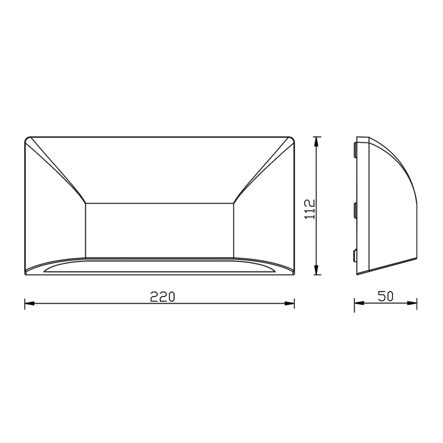 Top Light - Aplique de exterior LED LED/6W/230V IP65