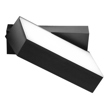 Top Light - Aplique LED de pared para exterior FLIP LED/12W/230V 3000/4000/6000K IP54 negro