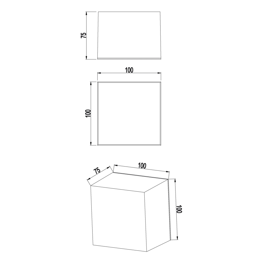 Top Light - Aplique LED para baño BOXTER LED/5W/230V 4000K IP65