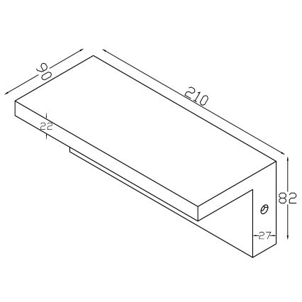 Top Light - Aplique LED para exterior ELON LED/10W/230V 4000K IP54