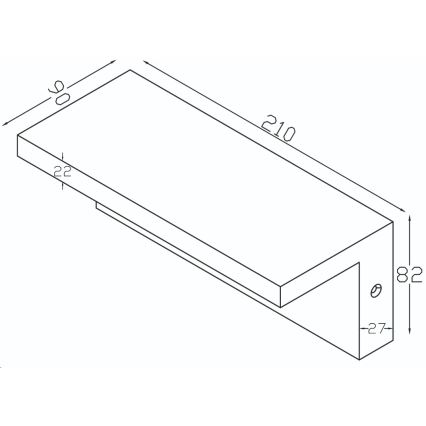 Top Light - Aplique LED para exterior ELON LED/10W/230V 4000K IP54