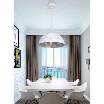 Top Light Apolo 30B - Lámpara colgante APOLO 1xE27/40W/230V blanco/plata