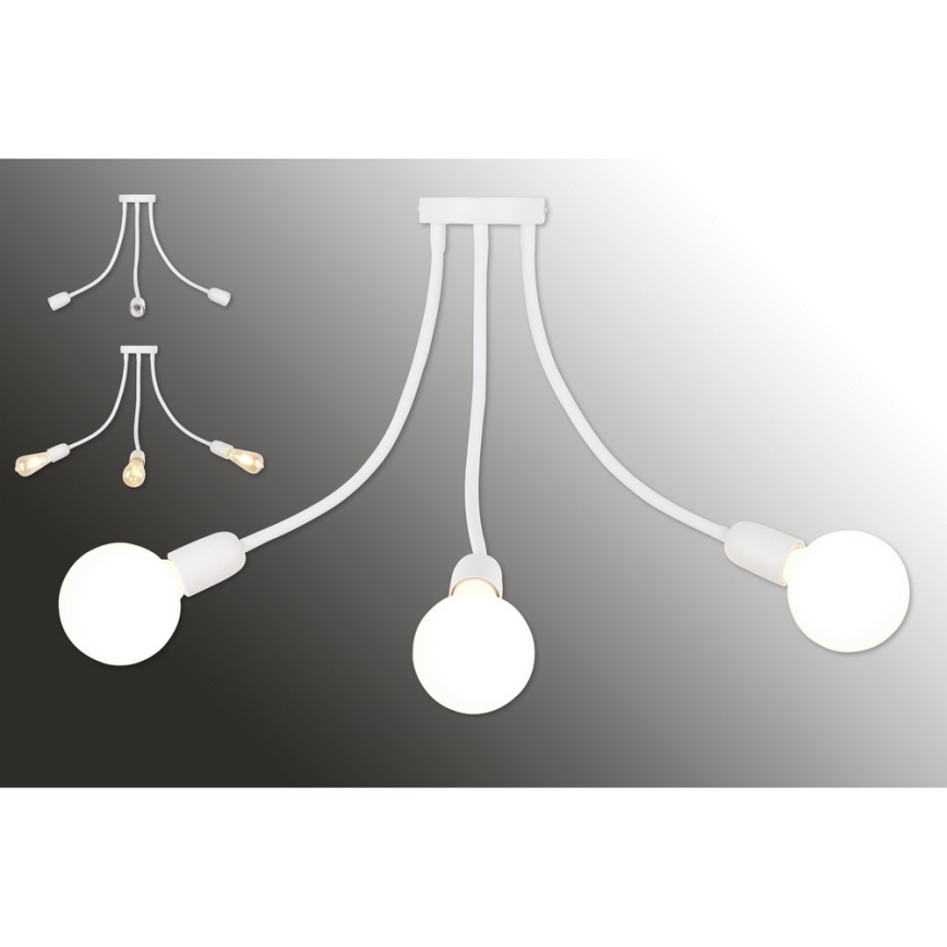 Top Light Galileo 3 B - Lámpara colgante 3xE27/40W/230V blanco