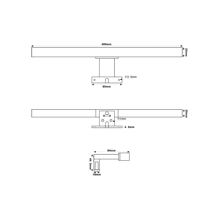 Top Light - Iluminación LED para espejos de baño OREGON LED/7W/230V 40 cm IP44