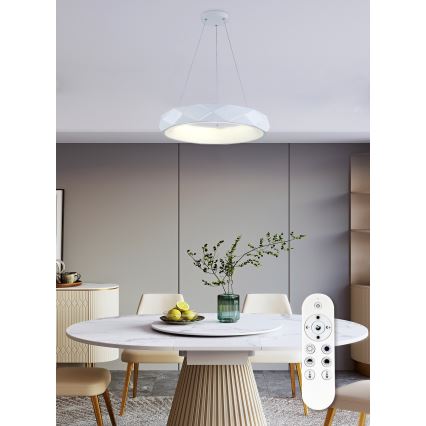 Top Light - Lámpara de araña LED regulable APOLO LED/45W/230V blanco + control remoto