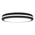 Top Light - Lámpara de techo para baño COMET LED/40W/230V 3000/4000/6500K IP54 negra, diámetro 40 cm
