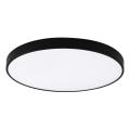 Top Light - Lámpara de techo regulable LED para baño PETAL LED/60W/230V 3000-6500K IP44 Ø 59 cm negra + mando a distancia