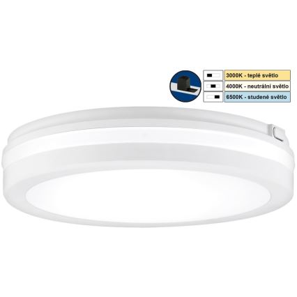 Top Light - Lámpara LED de baño COMET LED/15W/230V 3000/4000/6500K IP54 diá. 20 cm blanco