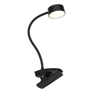 Top Light - LED Lámpara de mesa táctil regulable con clip BELLA LED/4,8W/5V 3000-6500K negra