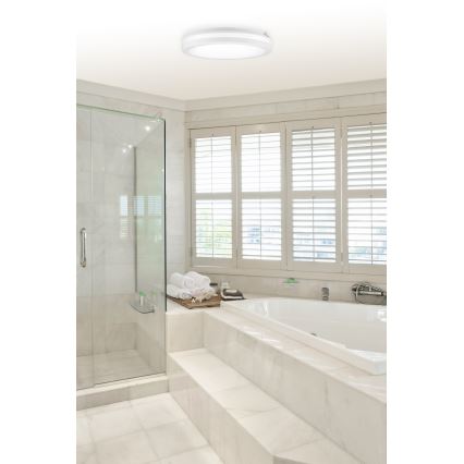 Top Light - Luminaria de techo LED para baño COMET LED/40W/230V 3000/4000/6500K IP54 blanca Ø 40 cm
