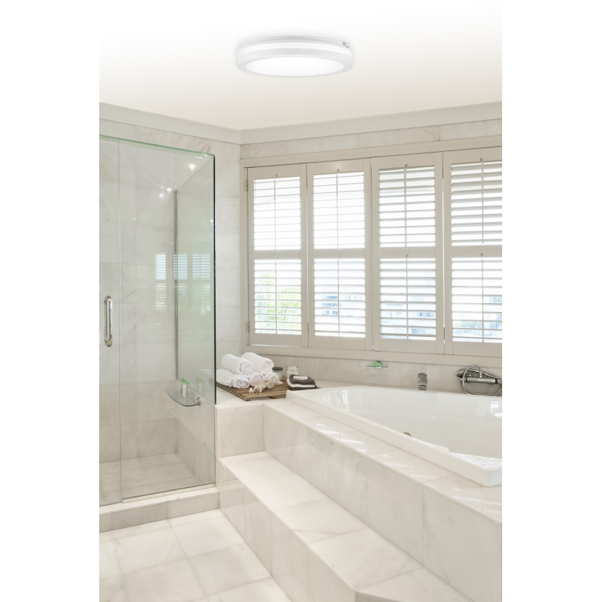 Top Light - Luminaria de techo LED para baño COMET LED/40W/230V 3000/4000/6500K IP54 blanca Ø 40 cm