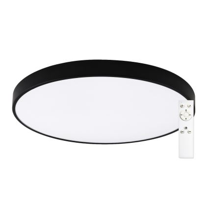 Top Light - Lámpara de techo LED regulable PETAL LED/60W/230V 3000-6500K Ø 59 cm negra + mando a distancia