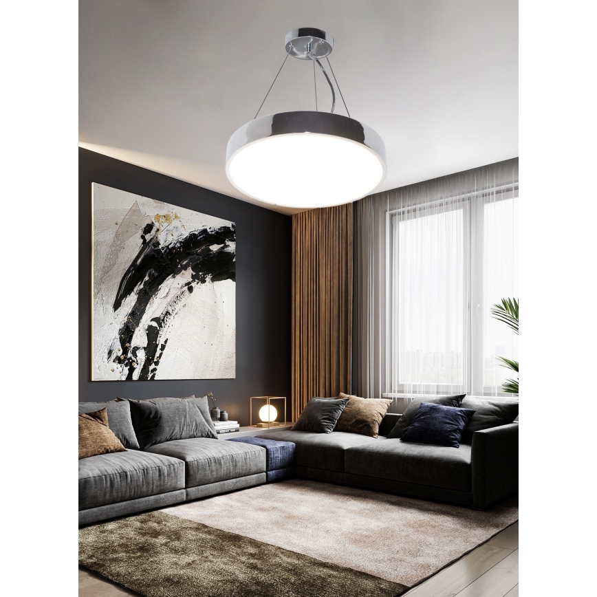 Top Light Metal 40CRZ RC - Lámpara LED regulable en cadena METAL LED/51W/230V cromo brillante + mando a distancia