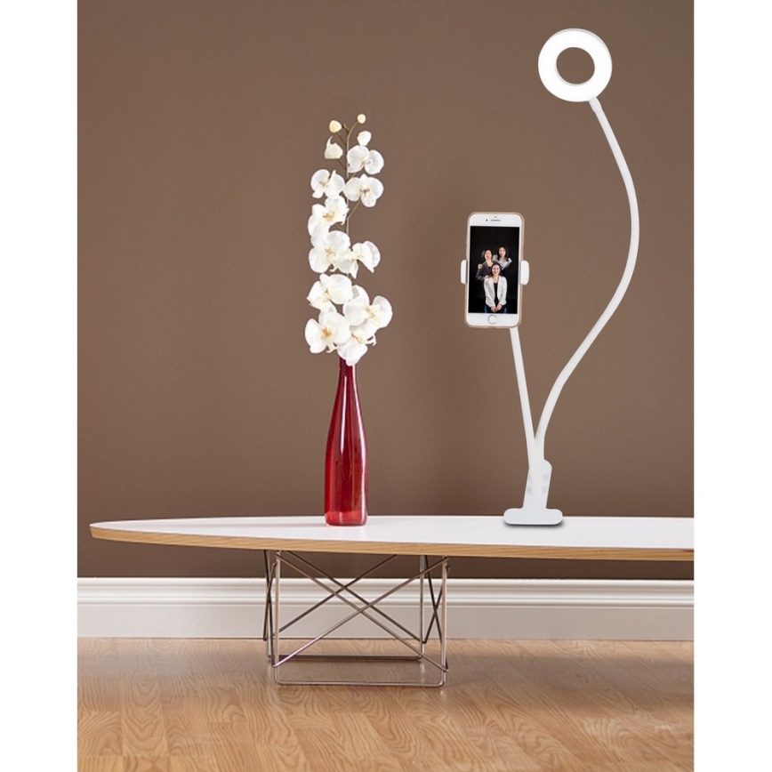 Top Light Neck B - Lámpara de mesa LED regulable con soporte NECK LED/5W/230V blanco