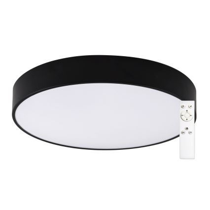 Top Light - Luz de techo LED regulable para baño PETAL LED/48W/230V IP44 3000-6500K diá. 48 cm negro + control remoto