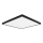 Top Light - Plafón LED de baño ONYX LED/24W/230V IP44 3000/4000/6500K 38x38 cm negro
