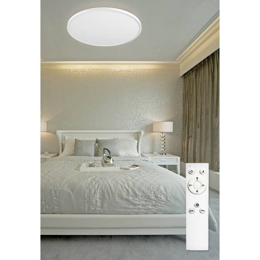 Top Light - Plafón LED regulable REVIT LED/70W/230V 3000-6500K diá. 75 cm blanco + control remoto