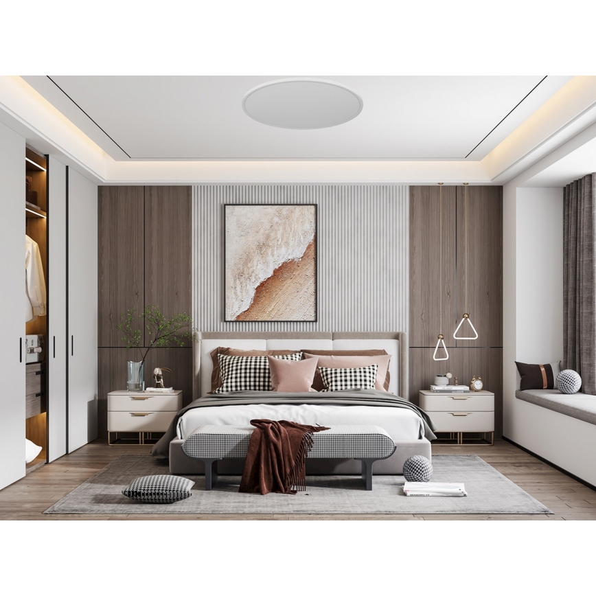 Top Light - Plafón LED regulable REVIT LED/70W/230V 3000-6500K diá. 75 cm blanco + control remoto