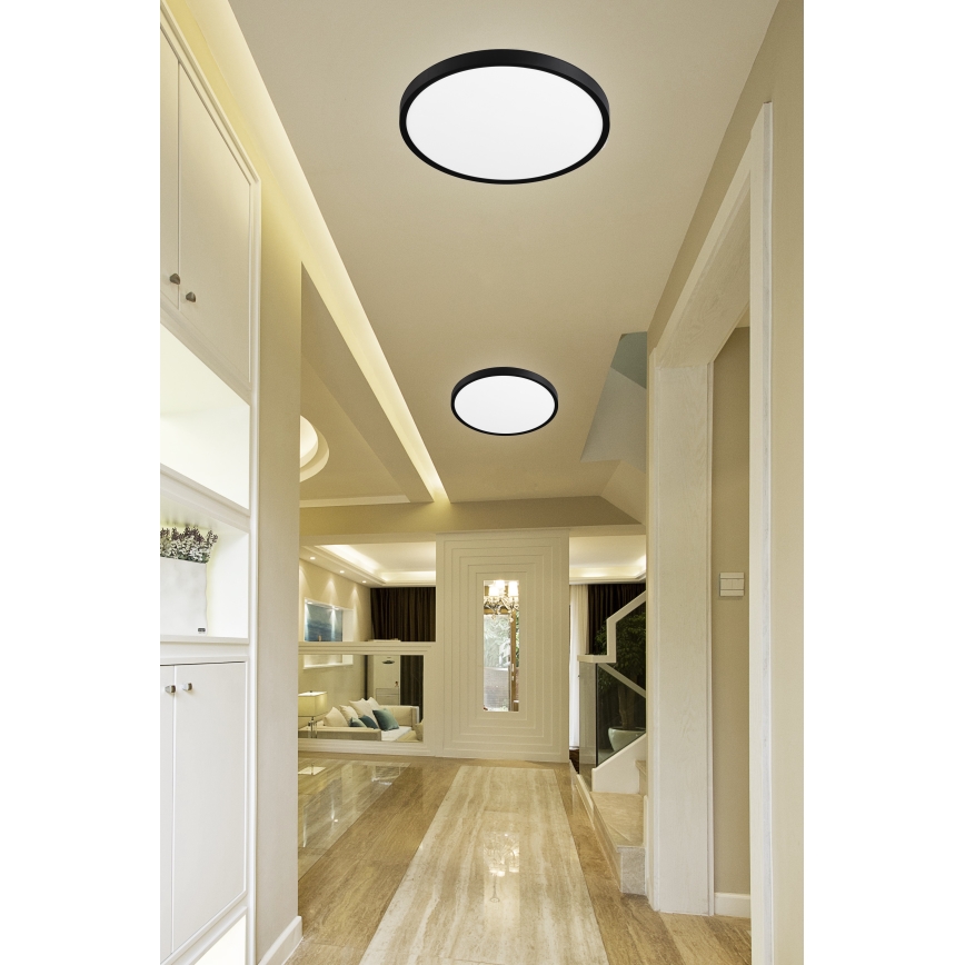 Top Light - Plafón LED regulable REVIT LED/70W/230V 3000-6500K diá. 75 cm negro + control remoto