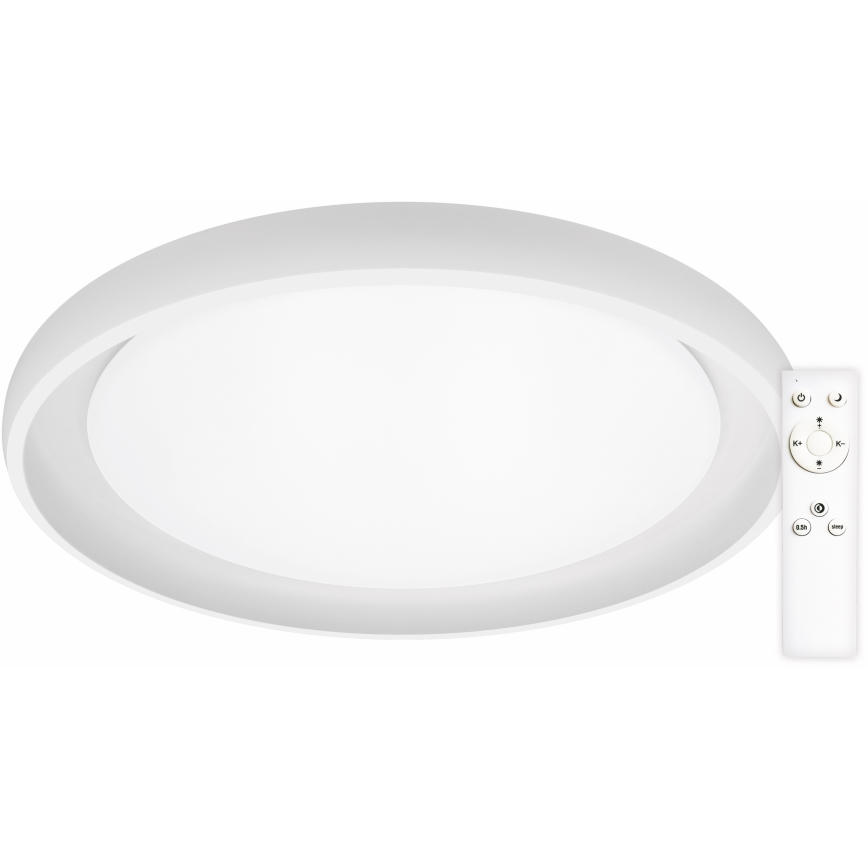 Top Light - Plafón LED regulable SALERNO LED/60W/230V 3000-6500K diá. 60 cm blanco + control remoto