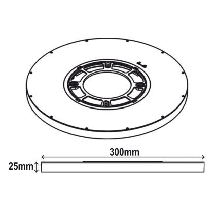 Top Light - Plafón LED REVIT LED/24W/230V 3000/4000/6500K diá. 30 cm blanco