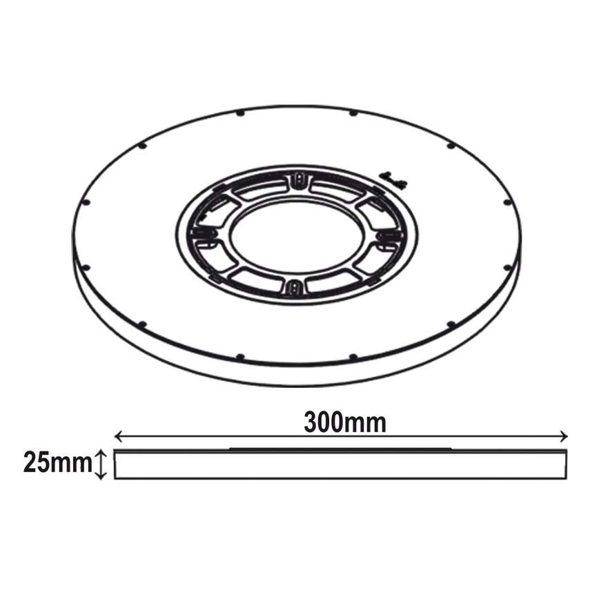 Top Light - Plafón LED REVIT LED/24W/230V 3000/4000/6500K diá. 30 cm blanco