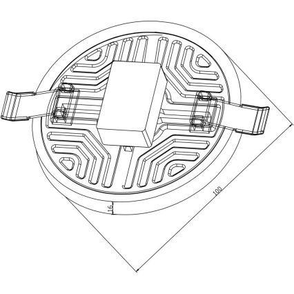 Top Light POLAR K 10 - LED Plafón empotrado POLAR LED/10W/230V