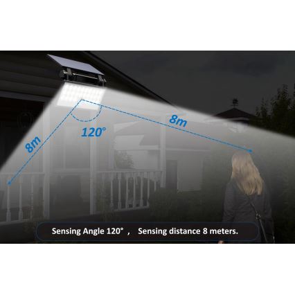 Top Light - Proyector solar de pared LED con sensor HELEON PRO LED/8W/3,7V IP65 4000K 2600 mAh