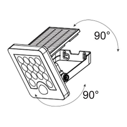 Top Light - Proyector solar de pared LED con sensor HELEON S LED/5W/3,7V IP65 4000K 1800 mAh