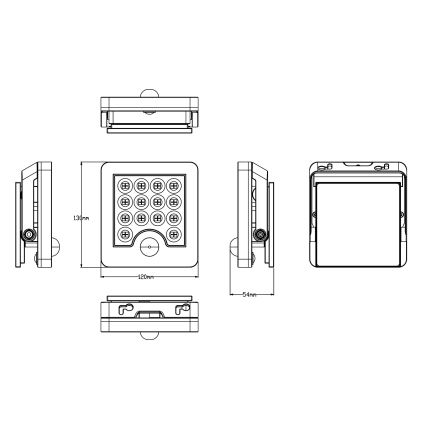 Top Light - Proyector solar de pared LED con sensor HELEON S LED/5W/3,7V IP65 4000K 1800 mAh