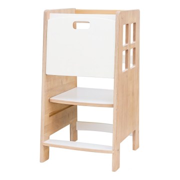 Torre de aprendizaje KULE 90x50 cm marrón/blanco