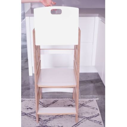 Torre de aprendizaje KULE 90x50 cm marrón/blanco