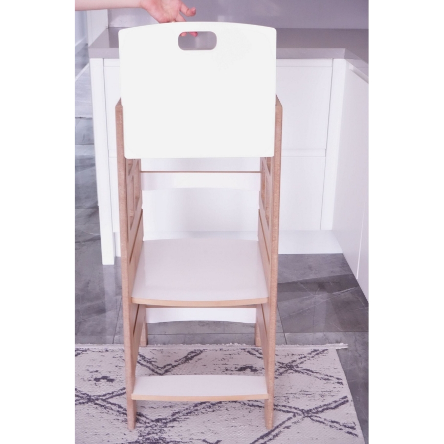 Torre de aprendizaje KULE 90x50 cm marrón/blanco