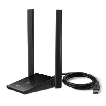 TP-Link - Adaptador de red USB inalámbrico con antenas de alta ganancia Archer T4U Plus