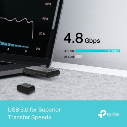 TP-Link - Adaptador USB inalámbrico de doble banda con Wi‑Fi 6
