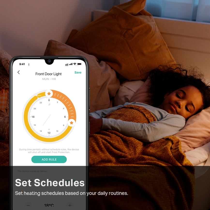 TP-Link - Cabezal termostático inteligente con pantalla LCD 2xAA Tuya
