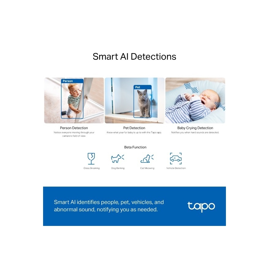 TP-Link - Cámara inteligente Wi-Fi compatible con Tuya