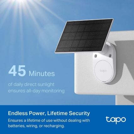 TP-Link - Cámara solar exterior IP65 Wi-Fi