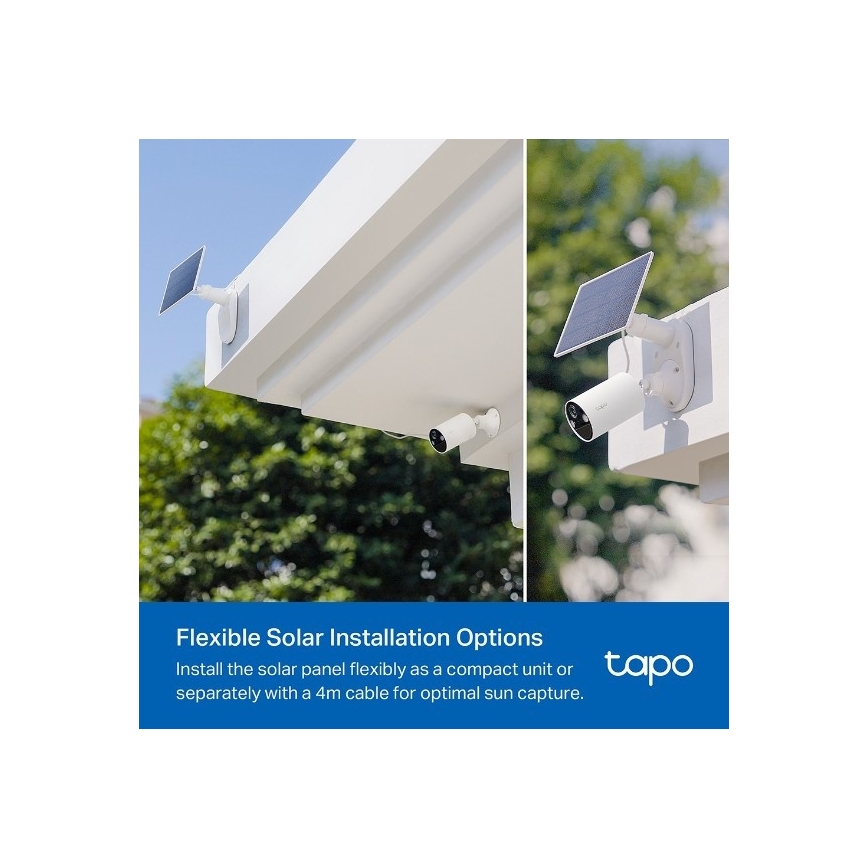 TP-Link - Cámara solar exterior IP65 Wi-Fi