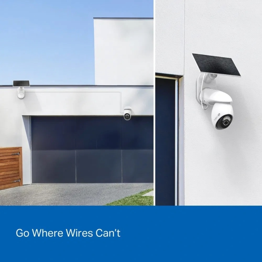 TP-Link - Cámara solar exterior IP65 Wi‑Fi