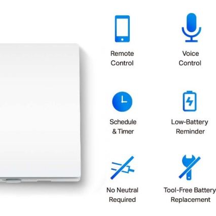 TP-Link - Interruptor de luz inteligente 2xAAA