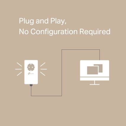 TP-Link - Kit Powerline Gigabit con toma de corriente pasante