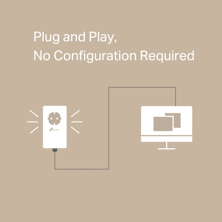 TP-Link - Kit Powerline Gigabit con toma de corriente pasante