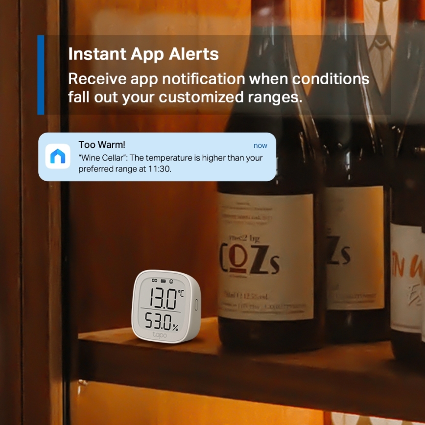 TP-Link - Monitor inteligente para medición de temperatura y humedad 2xAAA
