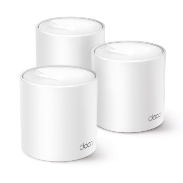 TP-Link - Pack de 3 unidades del sistema mesh Wi-Fi 6 Deco X10 para todo el hogar