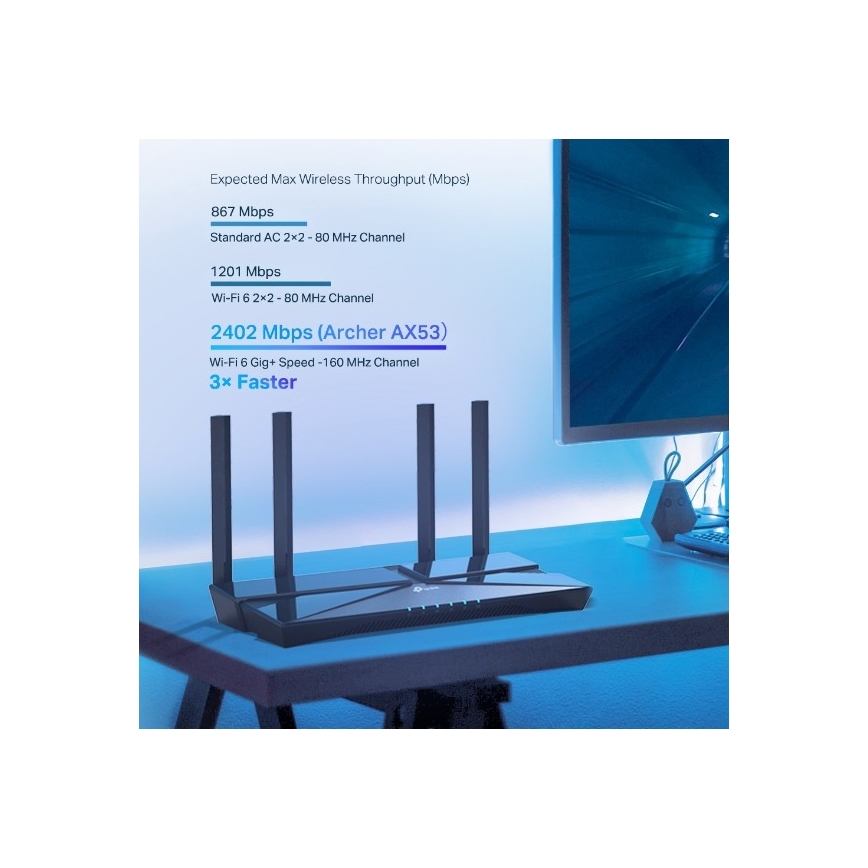 TP-Link - Router Wi-Fi 6 gigabit de doble banda