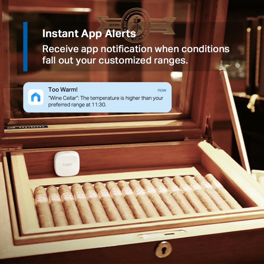 TP-Link - Sensor inteligente para medición de temperatura y humedad 1xCR2450