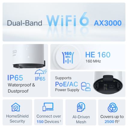 TP-Link - Sistema mesh para exterior/interior con Wi-Fi 6