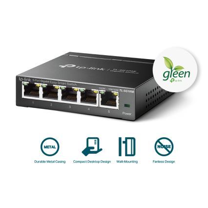 TP-Link - Switch Easy Smart Gigabit de 5 puertos